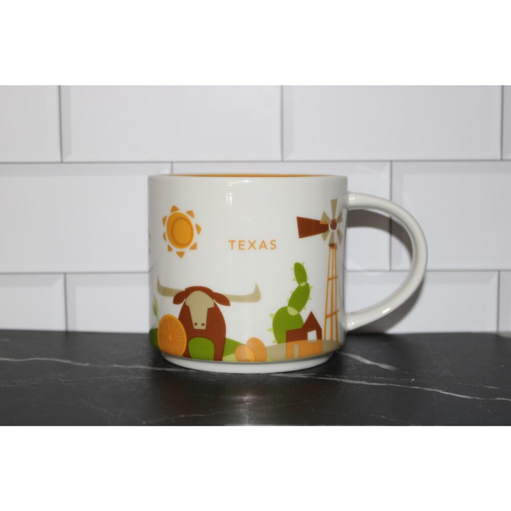 Starbucks Texas You Are Here YAH Coffee Mug 14 oz Ceramic EUC